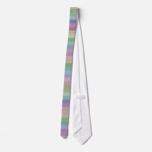 Pastel Rainbow Strip Krawatte (Rückseite)