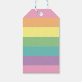 Pastel Rainbow Stripe Gift Tags Geschenkanhänger
