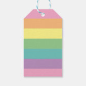 Pastel Rainbow Stripe Gift Tags Geschenkanhänger (Rückseite)