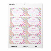 Pastel Rainbow Stripe Personalisierte hausgemachte (Vorne)