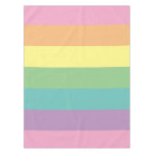 Pastel Rainbow Stripe Tablecloth Tischdecke (Vorderseite)
