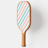 Pastel Rainbow Striped Pickleball Paddle (Links)