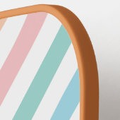 Pastel Rainbow Striped Pickleball Paddle (Linke Seite)