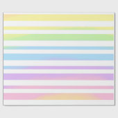 Pastel Rainbow Stripes Abstrakte Weichzeichnung Ar Geschenkpapier (Flach)