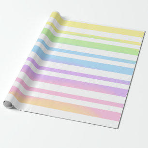 Pastel Rainbow Stripes Abstrakte Weichzeichnung Ar Geschenkpapier