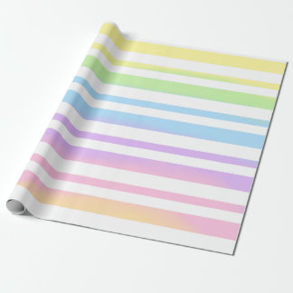 Pastel Rainbow Stripes Abstrakte Weichzeichnung Ar Geschenkpapier