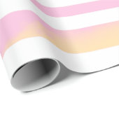 Pastel Rainbow Stripes Abstrakte Weichzeichnung Ar Geschenkpapier (Rolleneckpunkt)