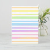Pastel Rainbow Stripes Abstrakte Weichzeichnung Ar Menükarte (Stehend Vorderseite)