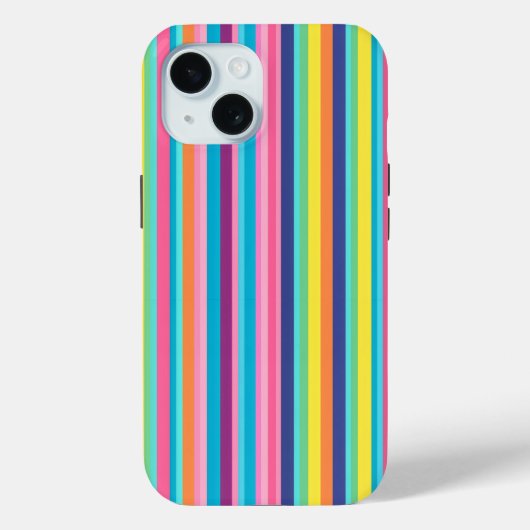 Pastel Rainbow Stripes Case-Mate iPhone Hülle (Rückseite)