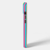 Pastel Rainbow Stripes Case-Mate iPhone Hülle (Rückseite / Links)