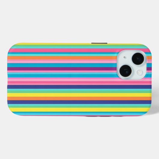 Pastel Rainbow Stripes Case-Mate iPhone Hülle (Rückseite (Horizontal))