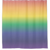 Pastel Rainbow Stripes Duschvorhang (Vorderseite)