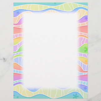 PASTEL RAINBOW STRIPES FLYER individuell anpassbar