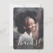 Pastel Rainbow Stripes Foto Vielen Dank Dankeskarte (Vorderseite)