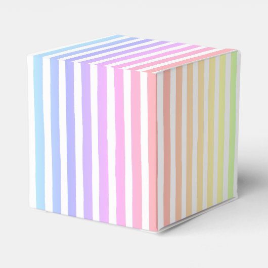 Pastel Rainbow Stripes Geschenkschachtel (Rückseite)