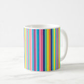 Pastel Rainbow Stripes Kaffeetasse (VorderseiteRechts)