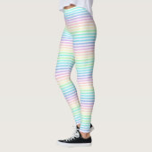 Pastel Rainbow Stripes Leggings (Links)