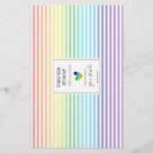 Pastel Rainbow Stripes Muster Artisan Soap Wraps (Vorderseite)