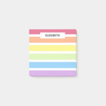 Pastel Rainbow Stripes Name | Personalisieren