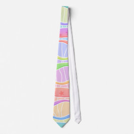 PASTEL RAINBOW STRIPES NECK TIE KRAWATTE