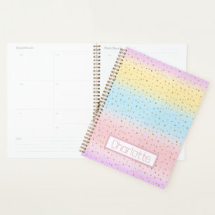 Pastel Rainbow Stripes Planer