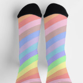 Pastel Rainbow Stripes Socken (Oben)