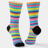 Pastel Rainbow Stripes Socken (Gewinkelt)