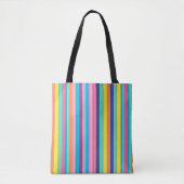 Pastel Rainbow Stripes Tasche (Vorderseite)