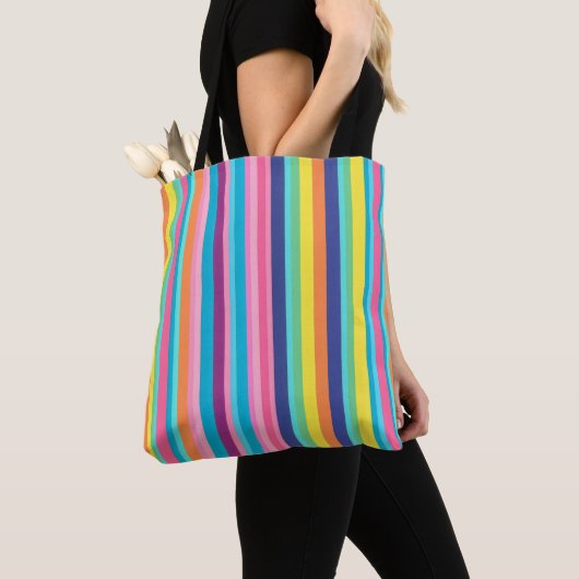 Pastel Rainbow Stripes Tasche (Von Nahem)