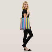 Pastel Rainbow Stripes Tasche (Am Model)