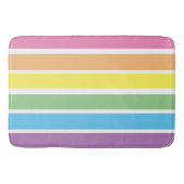 Pastel Rainbow Striping Bath Mat Badematte (Vorderseite)
