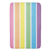 Pastel Rainbow Striping Bath Mat Badematte (Vorderseite Vertikal)