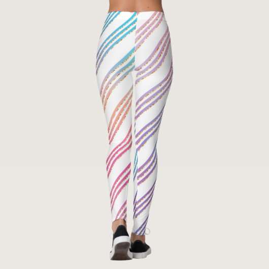 Pastel Rainbow Striping Leggings (Rückseite)