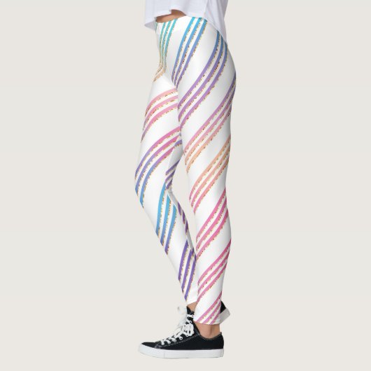 Pastel Rainbow Striping Leggings (Links)
