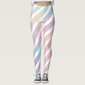 Pastel Rainbow Striping Leggings (Vorderseite)