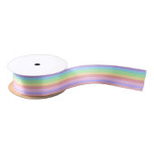 Pastel Rainbow Striping Rainbowcore Decora Kei Satinband (Spule)
