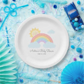 Pastel Rainbow Sunshine Baby Dusche oder Geburtsta Pappteller (Party)