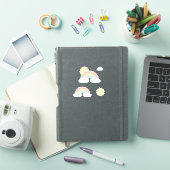 Pastel Rainbow Sunshine Custom-Cut Vinyl Sticker (iPad Hülle)