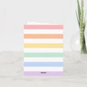 Pastel Rainbow Sunshine Dankeskarte (Rückseite)