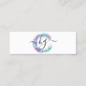 Pastel Rainbow Swash Logo Hair Nails Social Media Mini Visitenkarte (Vorderseite)