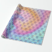 Pastel Rainbow Swirl 60th Birthday Wrapping Paper Geschenkpapier (Ungerollt)