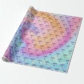 Pastel Rainbow Swirl 70th Birthday Wrapping Paper Geschenkpapier (Ungerollt)