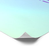 Pastel Rainbow Swirl Lesbian Wedding Poster (Ecke)