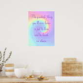 Pastel Rainbow Swirl Lesbian Wedding Poster (Küche)
