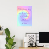 Pastel Rainbow Swirl Lesbian Wedding Poster (Heimbüro)