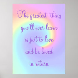 Pastel Rainbow Swirl Lesbian Wedding Poster