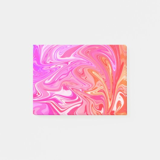 Pastel Rainbow Swirl Post-it Klebezettel (Vorderseite)