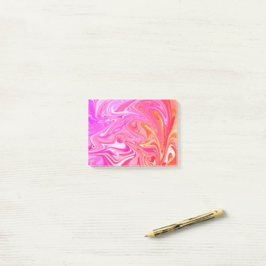 Pastel Rainbow Swirl Post-it Klebezettel (Auf Schreibtisch)