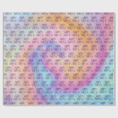 Pastel Rainbow Swirl Sweet 16 Geschenkpapier (Flach)