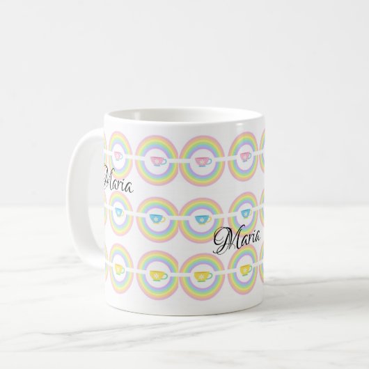 Pastel Rainbow Tasse (Vorderseite Links)